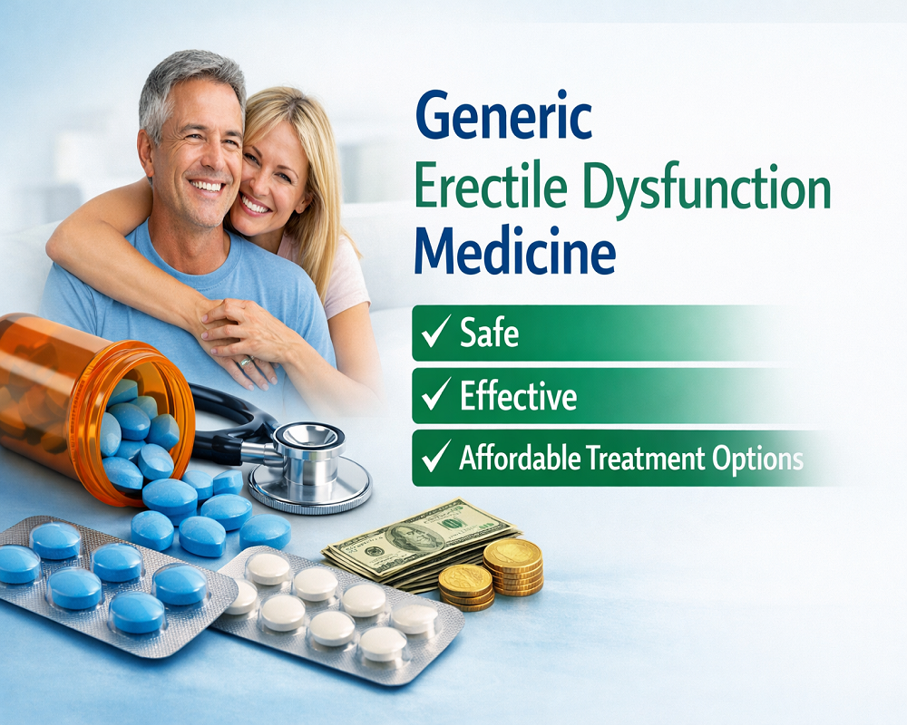 Generic Erectile Dysfunction Medicine: Safe, Effective & Affordable Treatment Options
