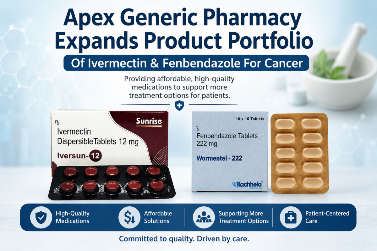 Apex Generic Pharmacy Expands Product Portfolio of Ivermectin & Fenbendazole for Cancer